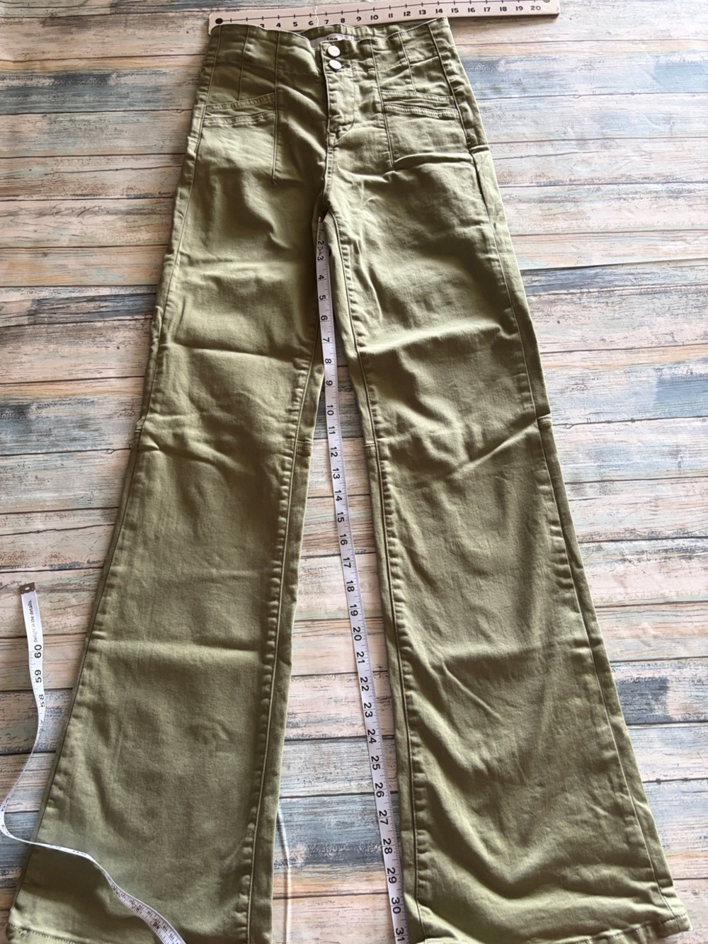 Mica High-Rise Olive Wide-Leg Jeans - Picture 3 of 6